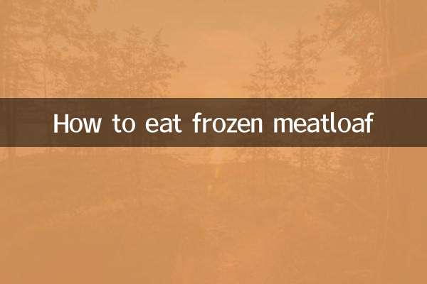 Como comer bolo de carne congelado