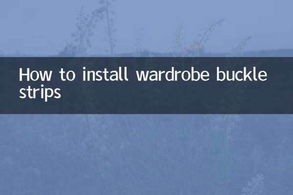 ワードローブのバックルストリップの取り付け方法