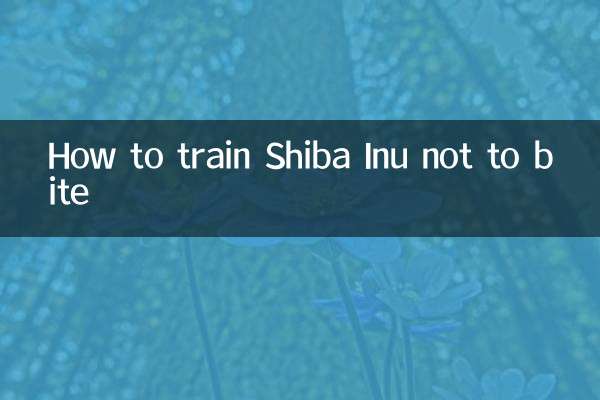 시바견을 물지 않도록 훈련시키는 방법