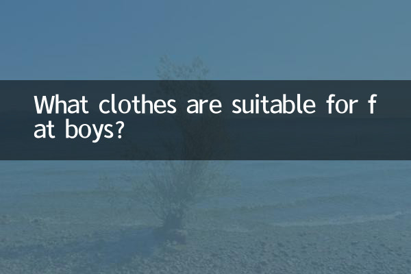 胖男生适合穿什么衣服