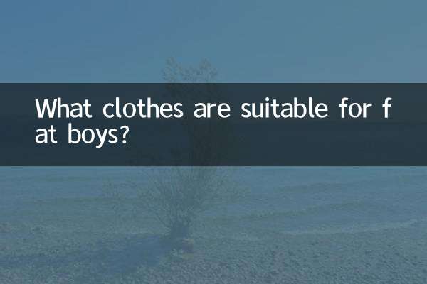 胖男生适合穿什么衣服