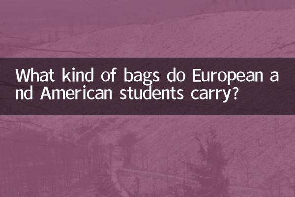Quel type de sacs les étudiants européens et américains transportent-ils ?