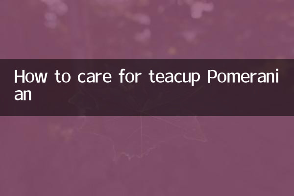 Come prendersi cura della tazza da tè Pomerania