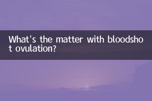 What's the matter with bloodshot ovulation?