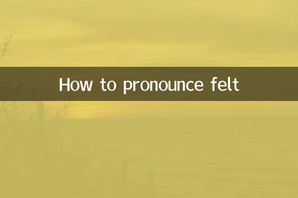 felt怎么读音
