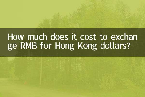 How much does it cost to exchange RMB for Hong Kong dollars?
