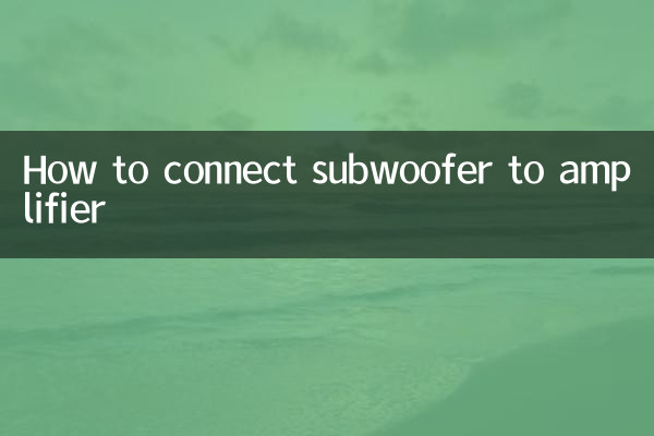 How to connect subwoofer to amplifier