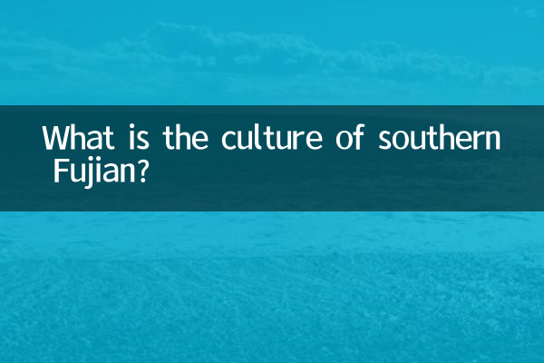 푸젠성 남부의 문화는 무엇입니까?