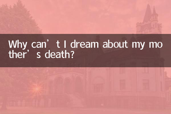 Perché non posso sognare la morte di mia madre?