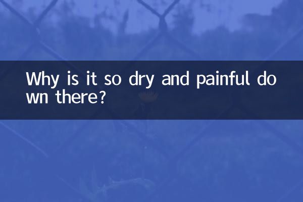 Pourquoi est-ce si sec et douloureux là-bas ?