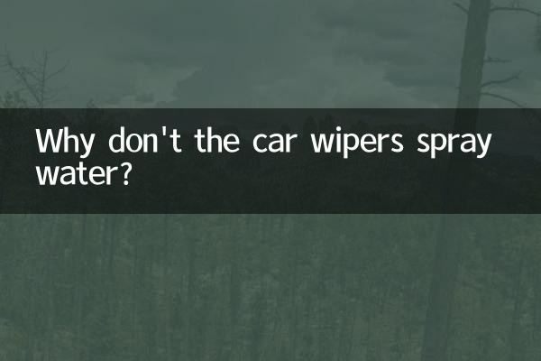 গাড়ির ওয়াইপার পানি স্প্রে করে না কেন?