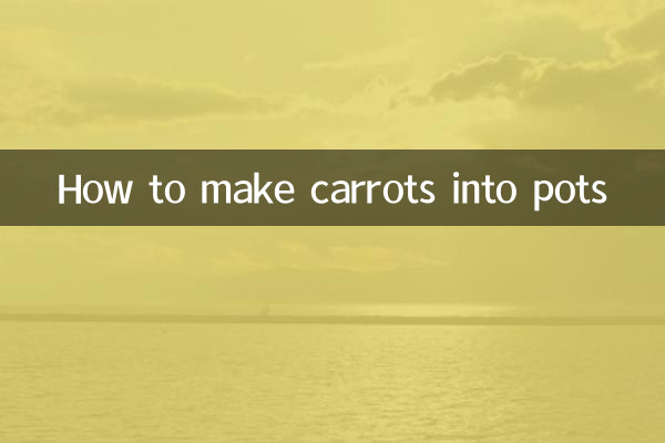 Comment mettre des carottes en pot