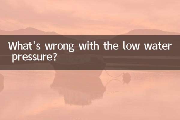 Was ist mit dem niedrigen Wasserdruck falsch?