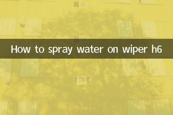 Come spruzzare acqua sul tergicristallo h6