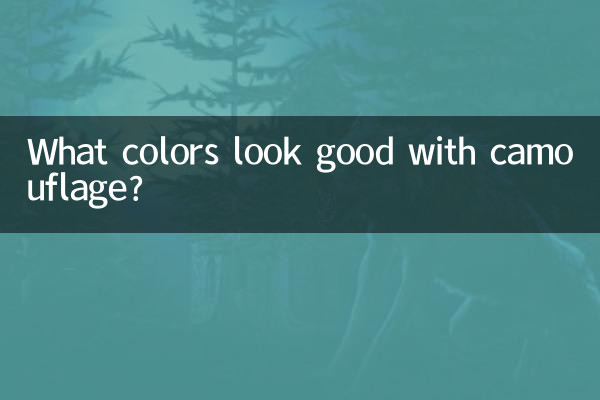 Quali colori stanno bene con il mimetismo?