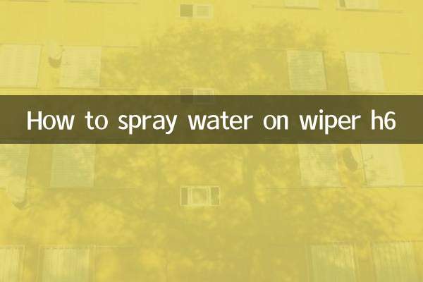 Come spruzzare acqua sul tergicristallo h6