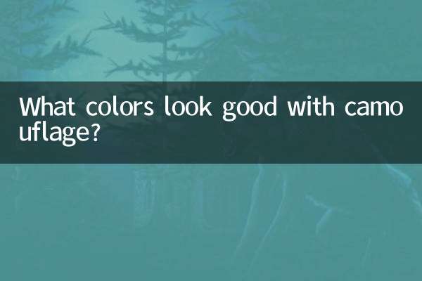 Quali colori stanno bene con il mimetismo?