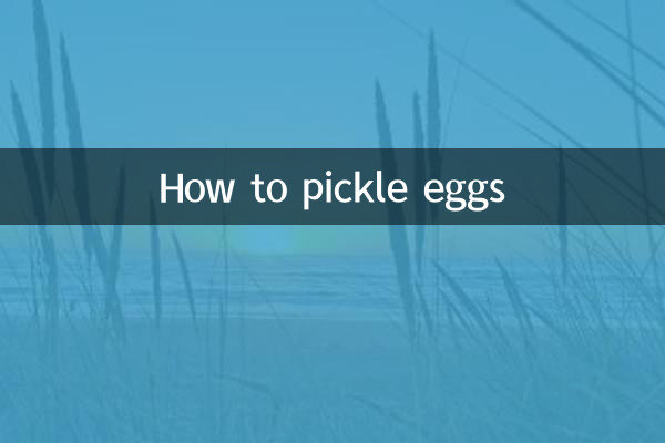 How to pickle eggs