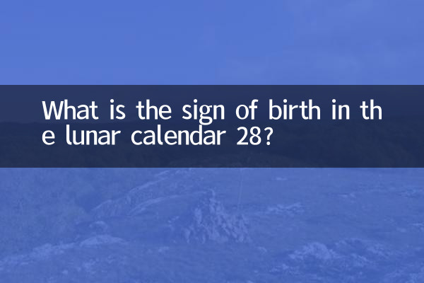 Qual è il segno zodiacale di chi è nato il 28° giorno del calendario lunare?