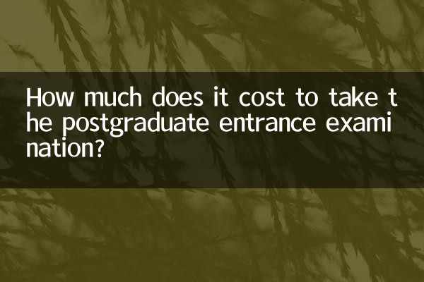 How much does it cost to take the postgraduate entrance examination?