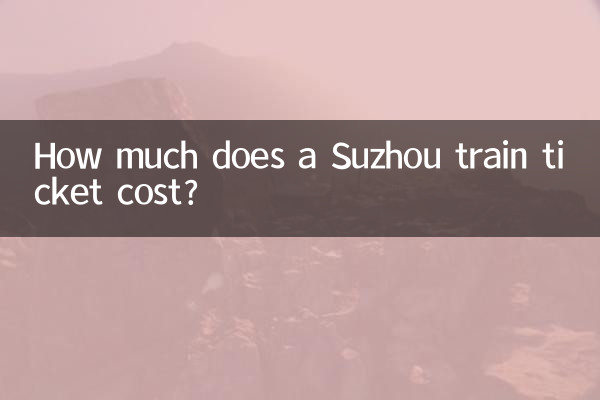 How much does a Suzhou train ticket cost?