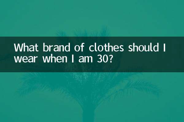 ¿Qué marca de ropa debo usar cuando tenga 30 años?