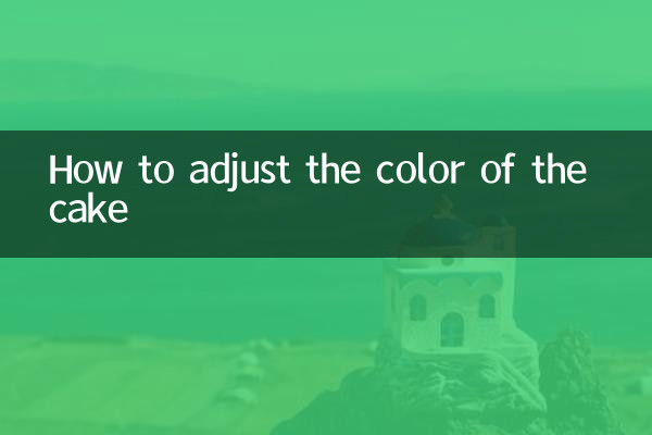 How to adjust the color of the cake