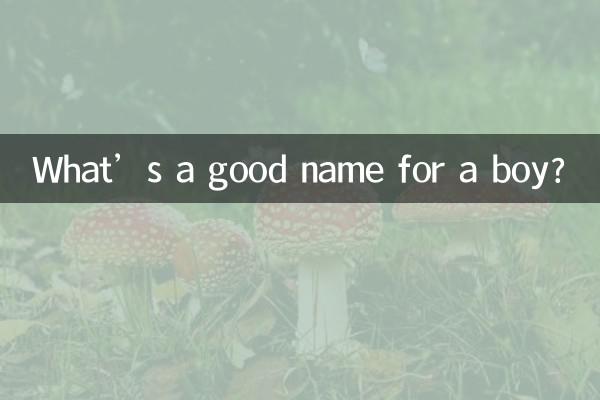 What’s a good name for a boy?