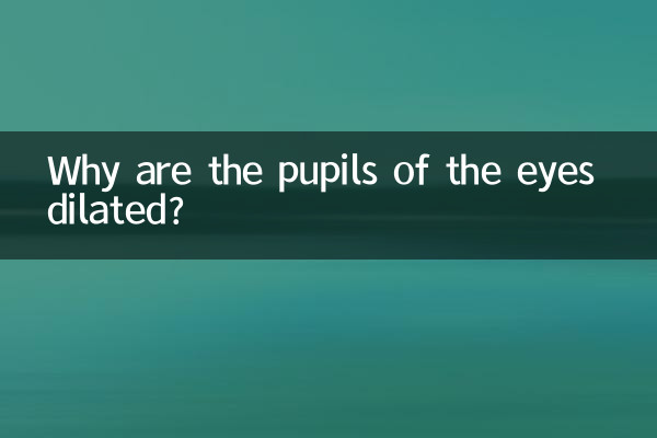 Por que as pupilas dos olhos estão dilatadas?