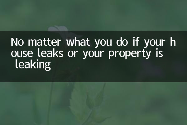 Egal, was Sie tun, wenn Ihr Haus undicht ist oder Ihr Grundstück undicht ist