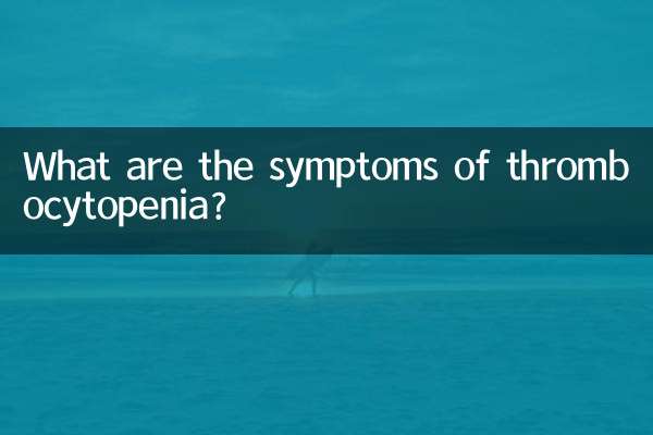 Was sind die Symptome einer Thrombozytopenie?