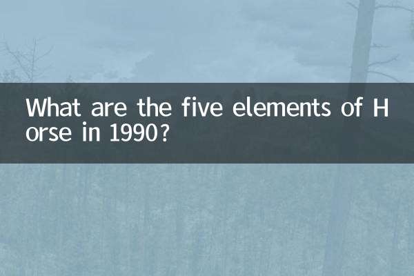 Was sind die fünf Elemente von Horse im Jahr 1990?