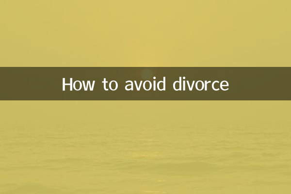 How to avoid divorce