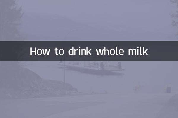 How to drink whole milk