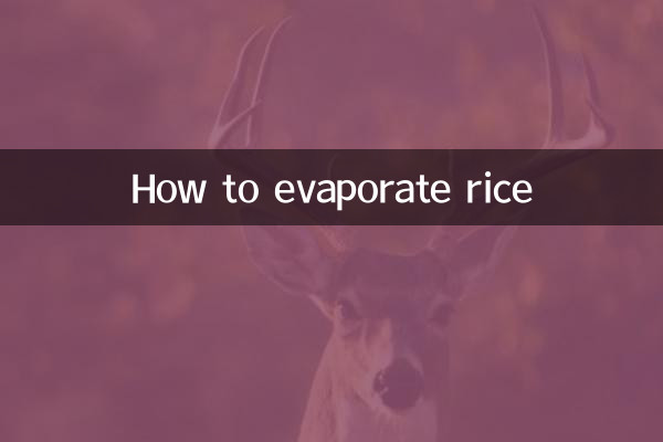 Comment évaporer le riz