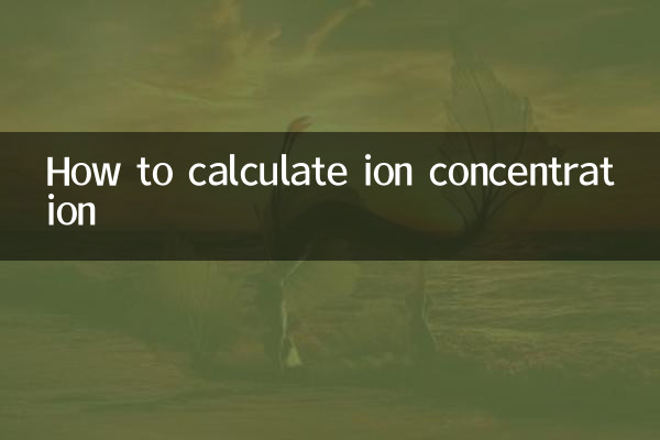 離子濃度怎麼算