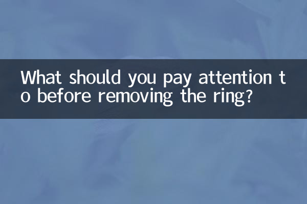 A cosa bisogna prestare attenzione prima di rimuovere l'anello?
