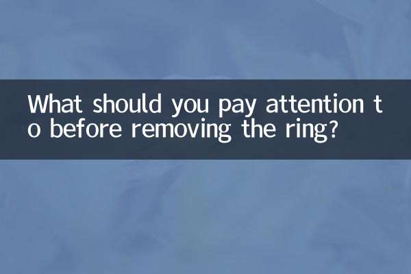 O que você deve prestar atenção antes de remover o anel?