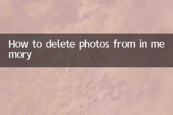 メモリ内の写真を削除する方法