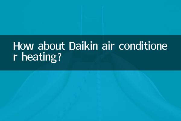 How about Daikin air conditioner heating?