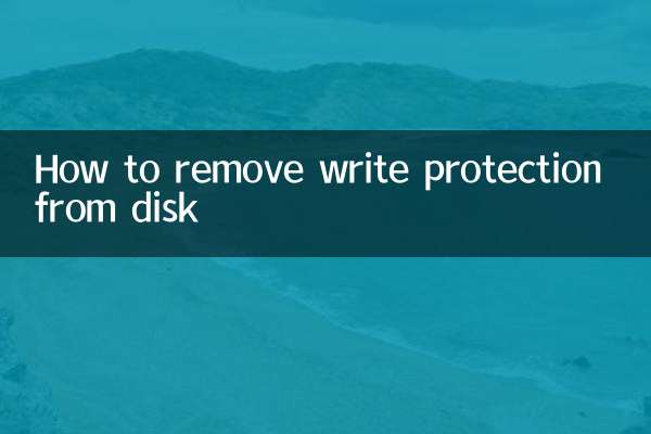 How to remove write protection from disk