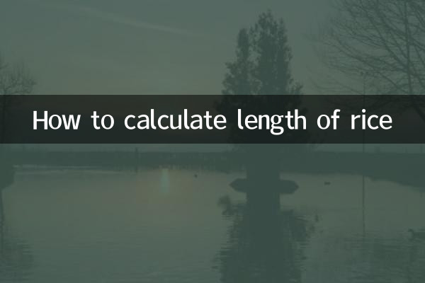 Come calcolare la lunghezza del riso
