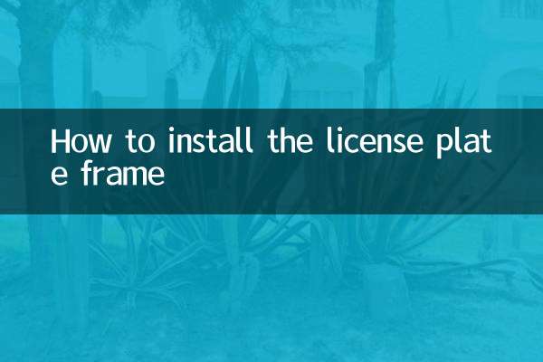 번호판 프레임 설치 방법