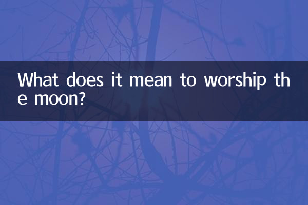 What does it mean to worship the moon?