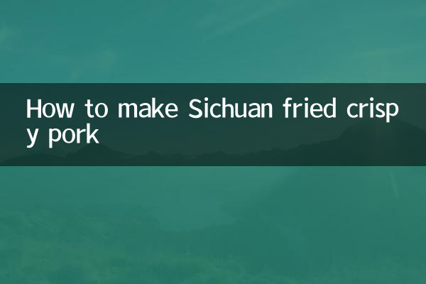 Cómo hacer carne de cerdo crujiente frita de Sichuan