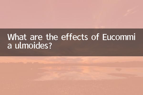 Quali sono gli effetti dell'Eucommia ulmoides?