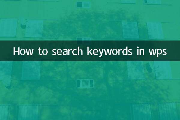 ڈبلیو پی ایس میں کلیدی الفاظ تلاش کرنے کا طریقہ