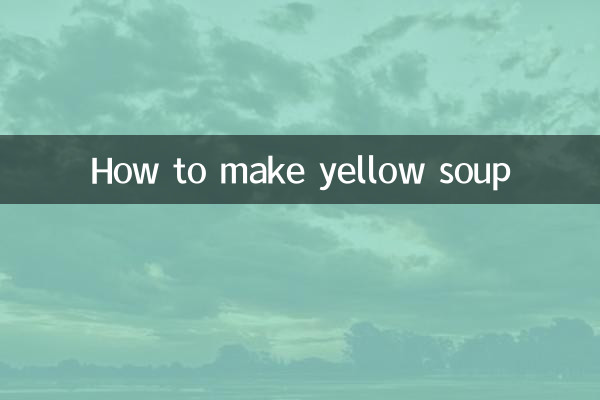Come preparare la zuppa gialla
