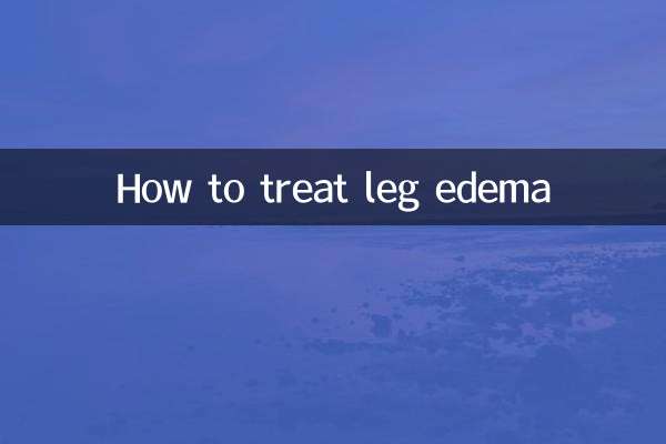 Come trattare l'edema delle gambe