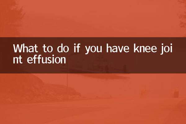 Que faire si vous avez un épanchement articulaire du genou